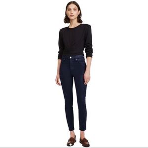 NWT 7 For All Mankind High Waist Ankle Skinny In Coated Ink